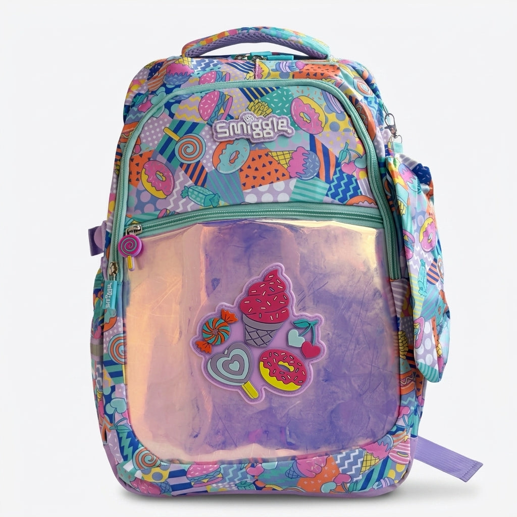 Smiggle Sweet Treats Candy & Ice Cream Kids Backpack - Pastel Multicolor
