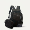 Glitter Sparkle Multi-Pocket Backpack Set with Matching Pouch - Shimmer Black