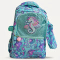 Smiggle Glitter Winged Seahorse Kids Backpack - Aqua & Lavender